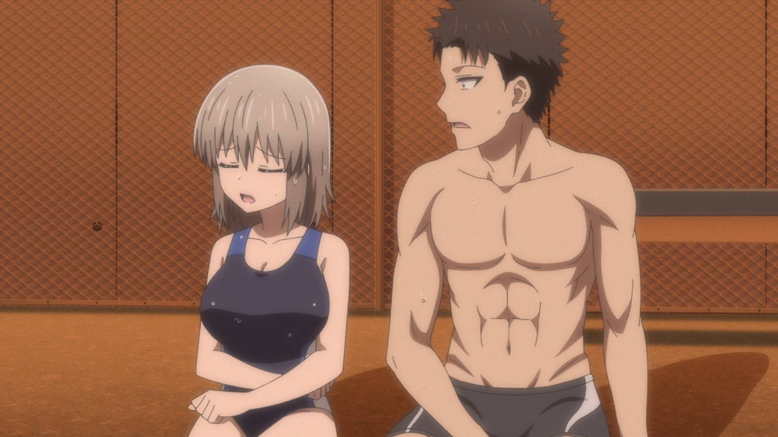 uzakichanwantstohangout-uzakiandsakuraiatsiitingatpoolatdusk