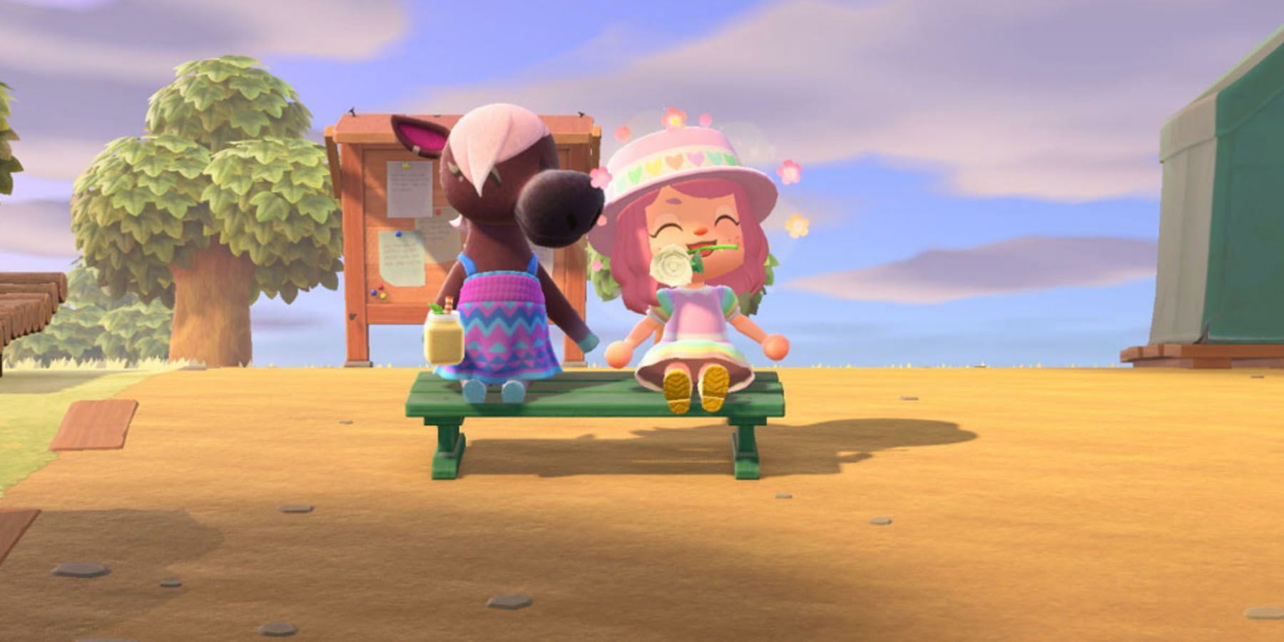 Villagers together in Animal Crossing New Horizons
