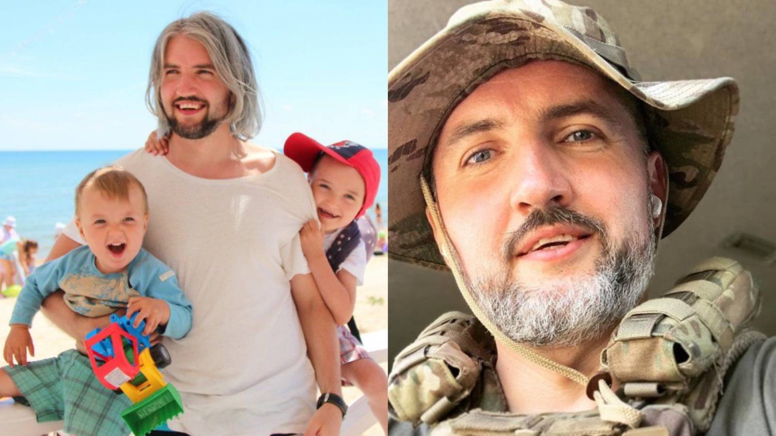 Vladimir Fresh Yezhov with sons and in Ukrainian 23rd Special Purpose Battalion 