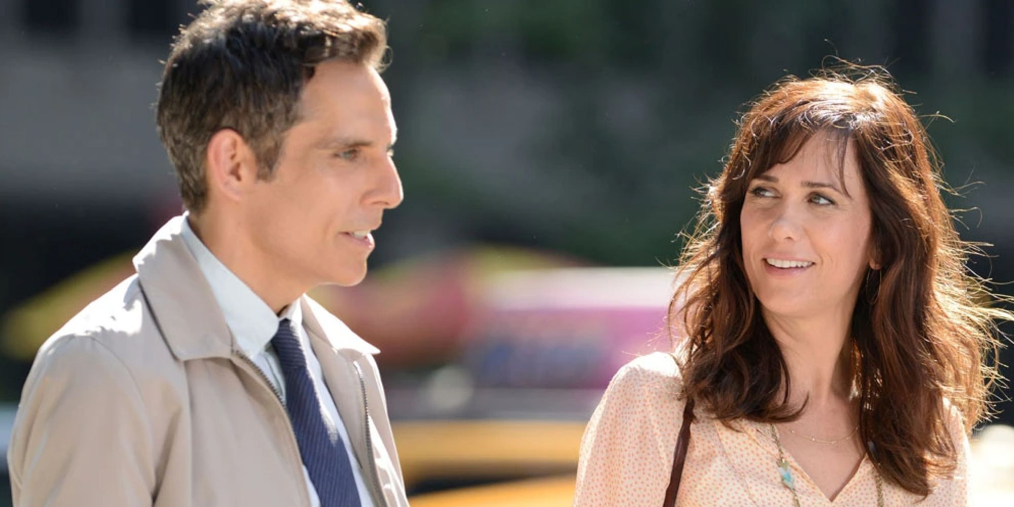 Ben Stiller and Kristen Wiig walking together in "The Secret Life of Walter Mitty"