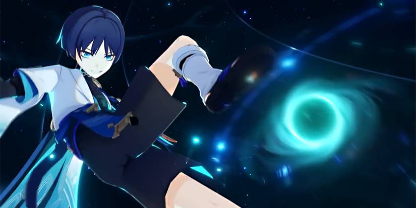 wanderer using his elemental burst in genshin impact