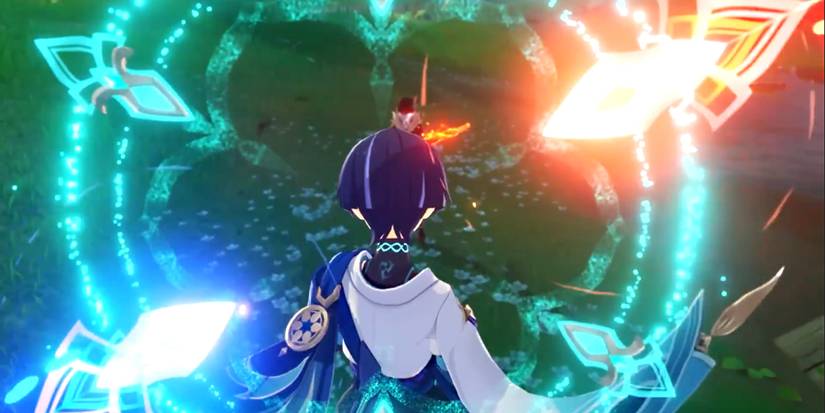wanderer using kuugoryoku in genshin impact