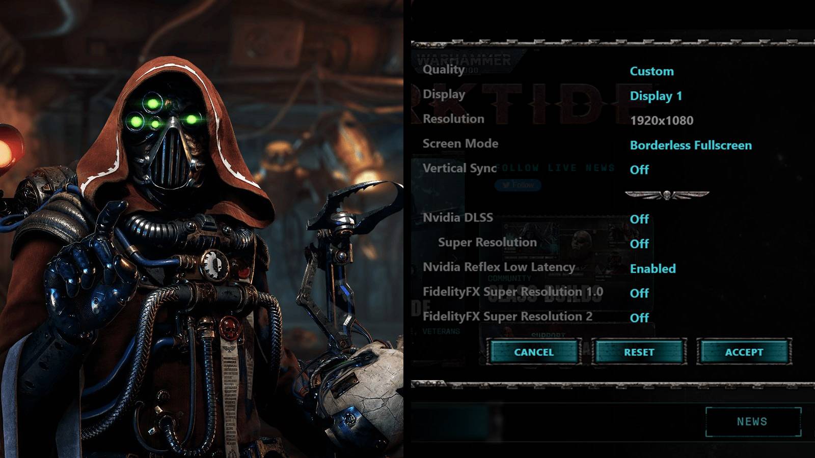 Warhammer 40000 Darktide - Accessibility Options Lesser Known List Header Image