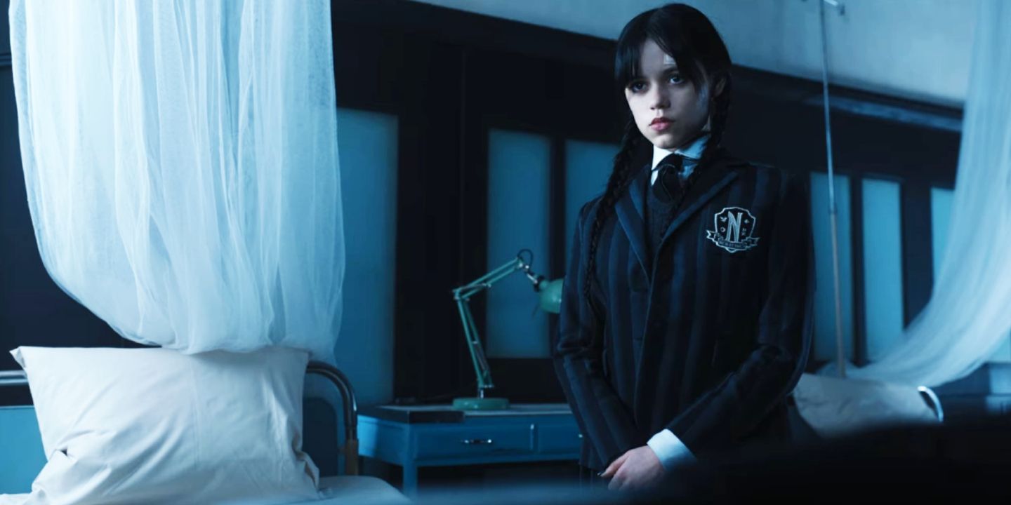 Wednesday Addams in the Nevermore infirmary in the 2022 Netflix series