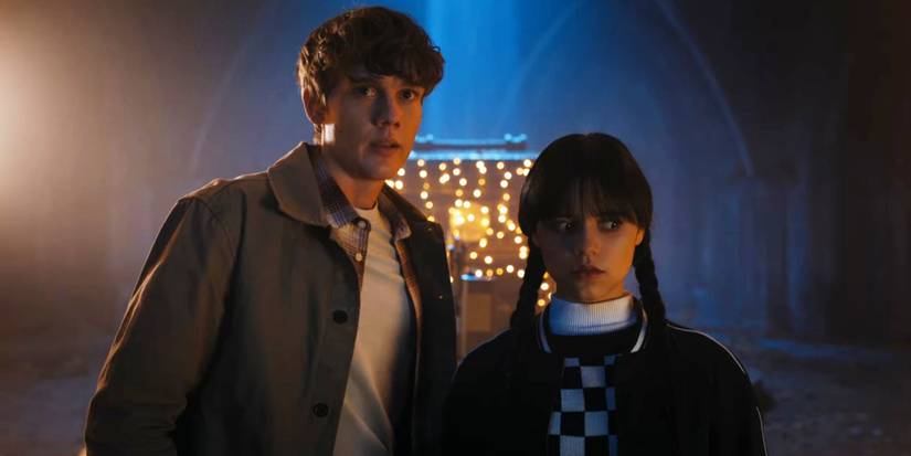 Tyler Galpin and Wednesday Addams interrupted while on a date in the new Netflix series