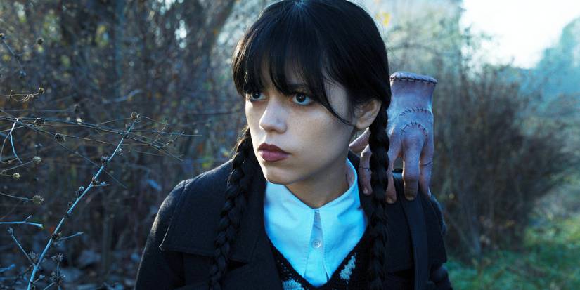 Wednesday Addams and Thing from the 2022 series