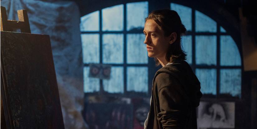 Xavier in his art studio