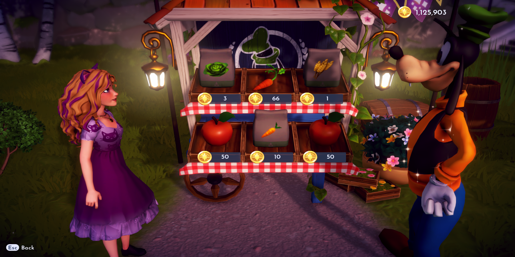 Wheat and Lettuce Location in Disney's Dreamlight Valley.
