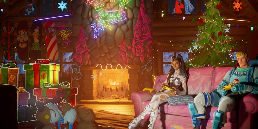 winterfest lodge with all presents