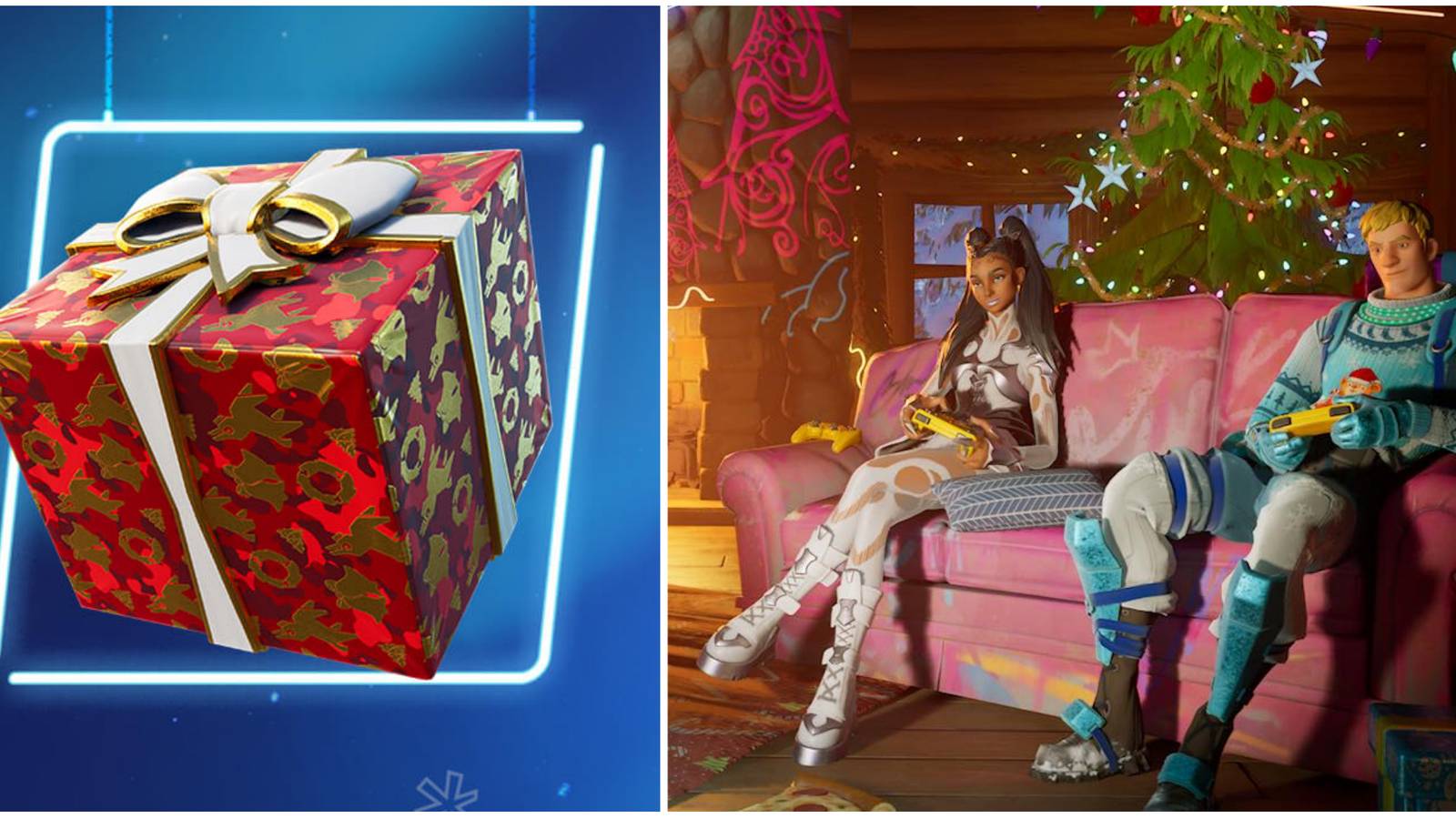 present wrapped and winterfest skins