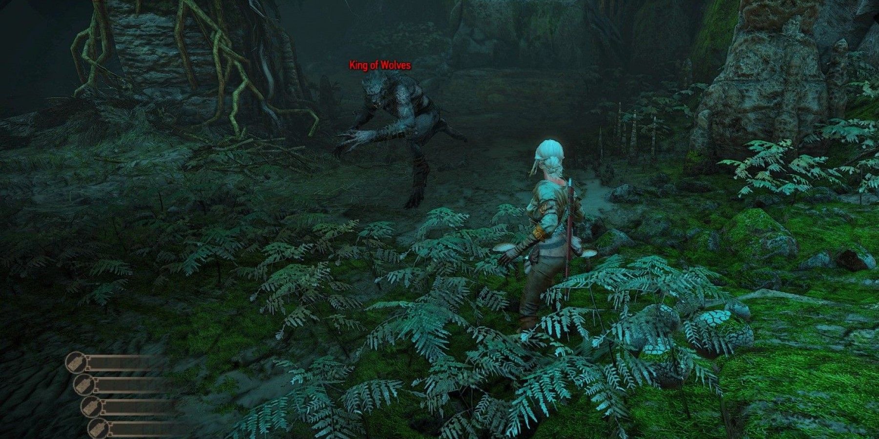Witcher 3 Ciri Fighting the King of Wolves
