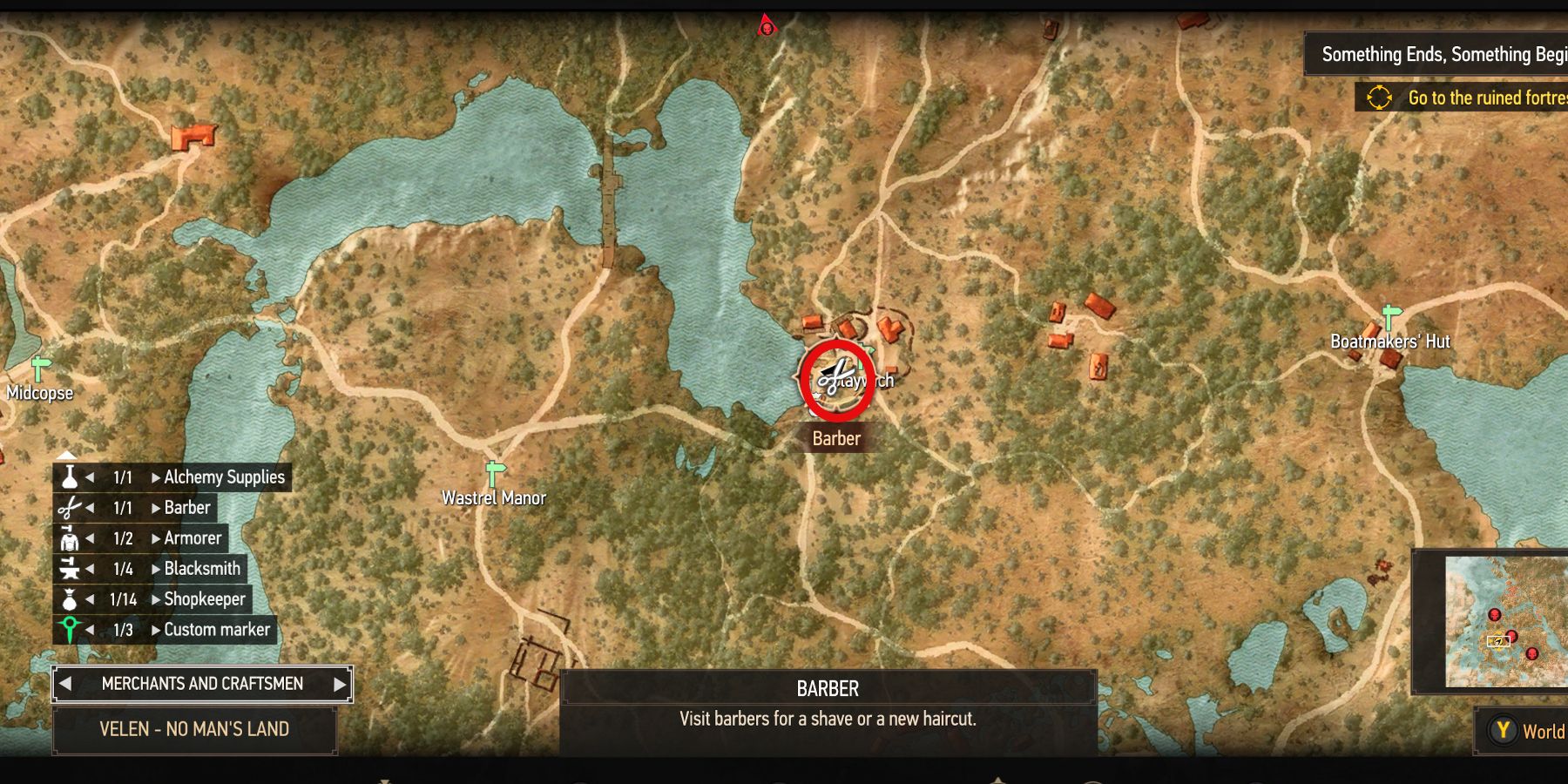 The Witcher 3: All Barber Locations