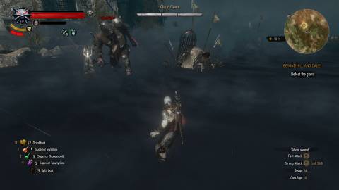 Witcher 3 Cloud Giant Fight