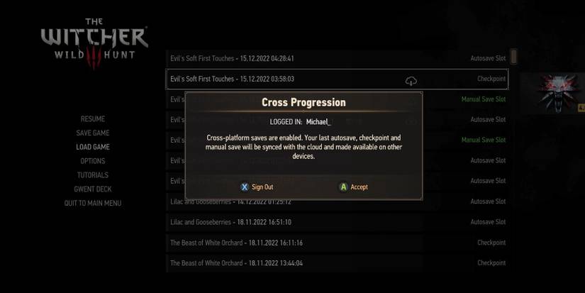 Witcher 3 - cross progression on Xbox