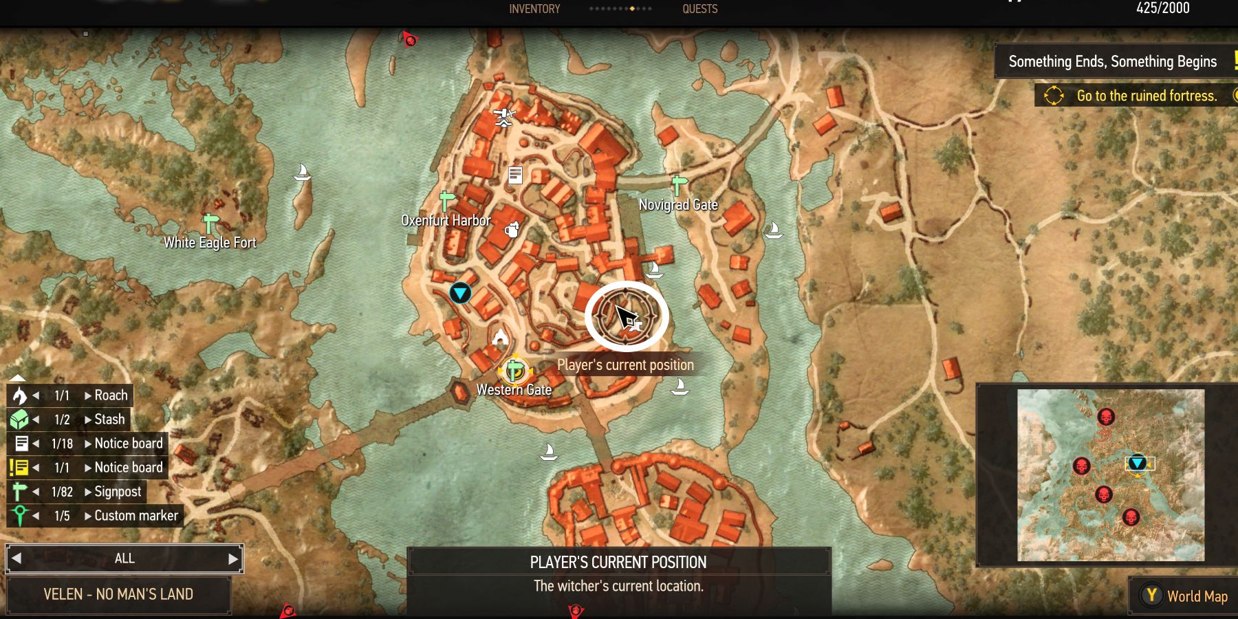 witcher 3 enhanced feline trousers map
