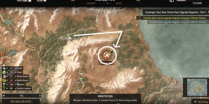 Witcher-3-Enhanced-Ursine-Silver-Sword-Map