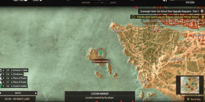 Witcher-3-Feline-Crossbow-Map