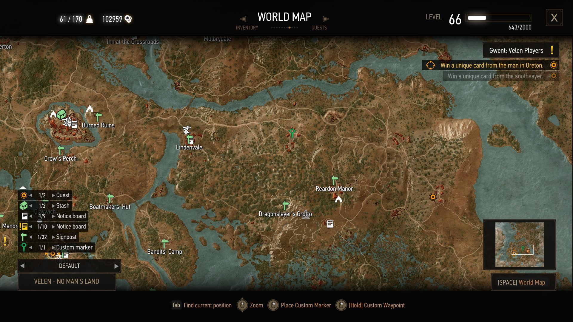 Witcher 3 Fools Gold Map