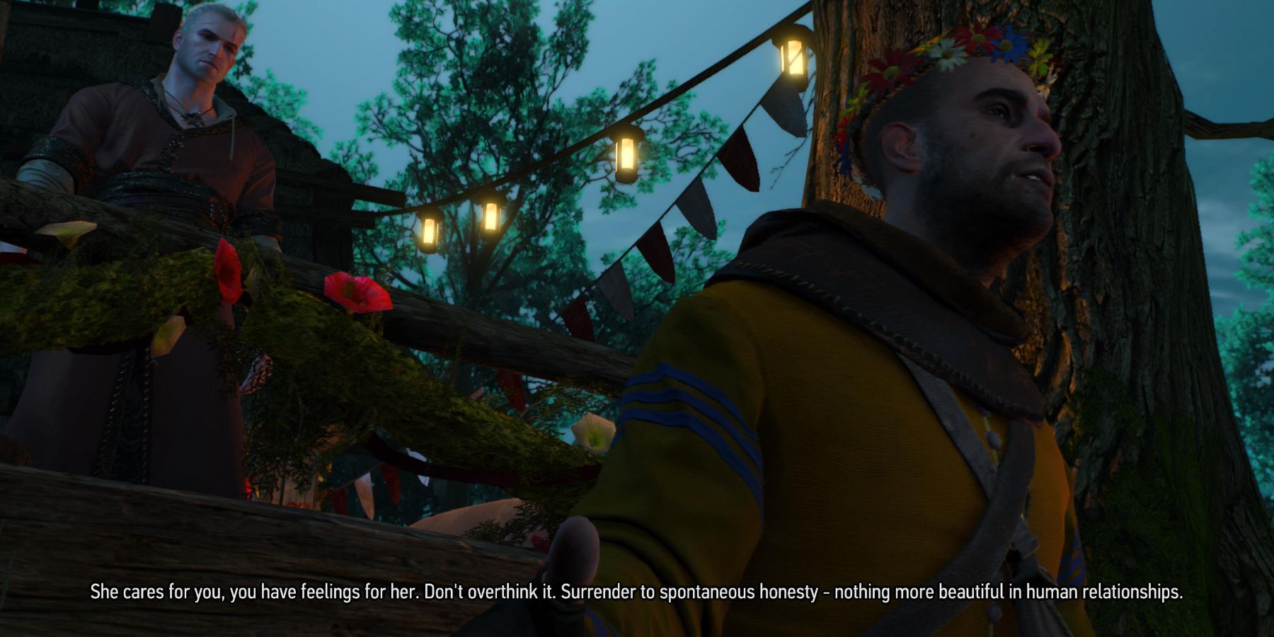 Witcher 3 - Gaunter giving Geralt advice about Shani