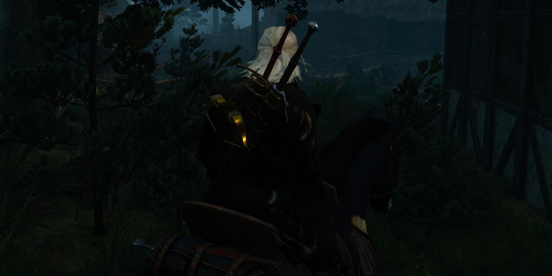 Witcher 3 Geralt approaching Honorton village