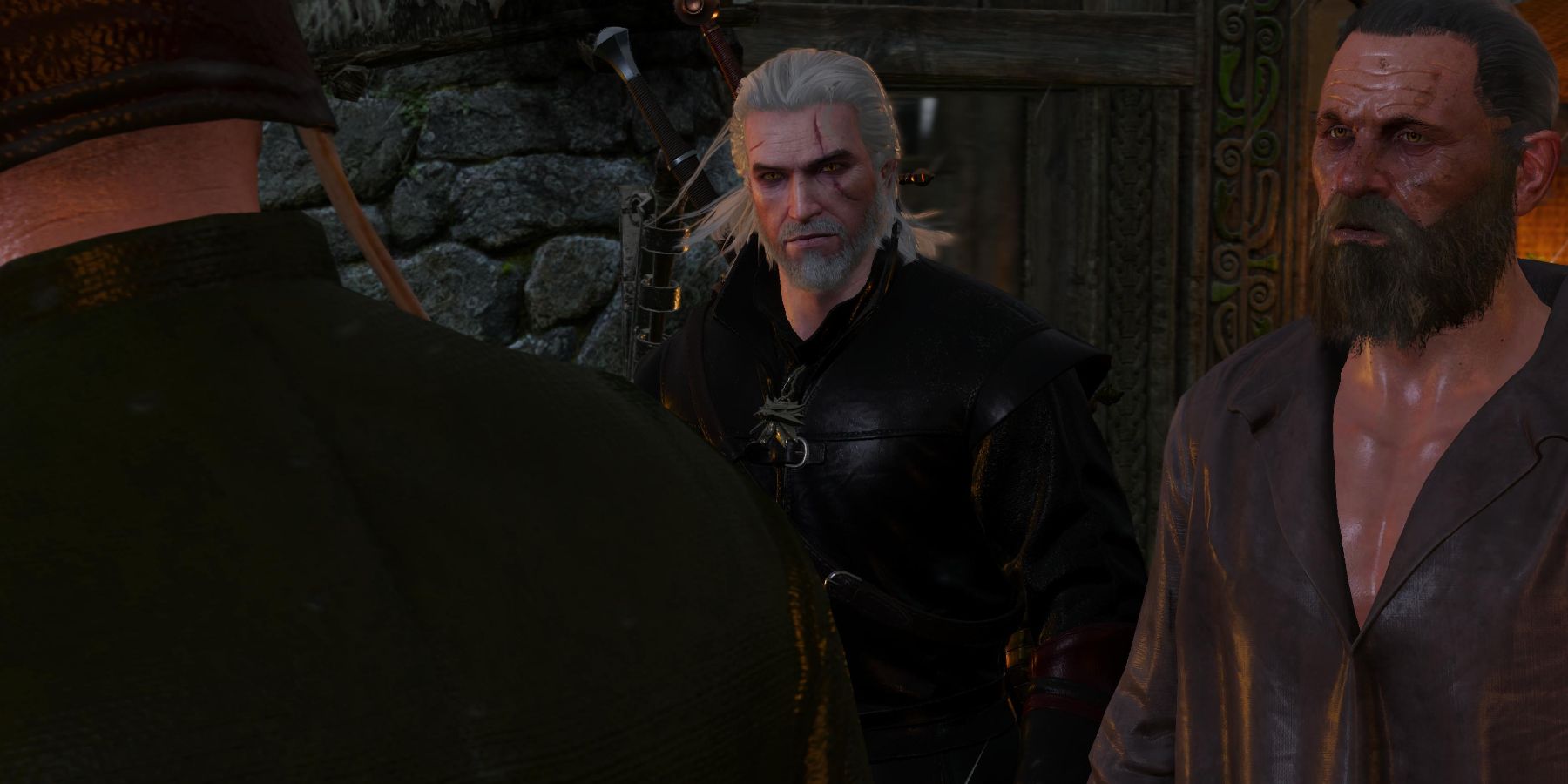 Witcher 3 Geralt arriving Fyrsdale village