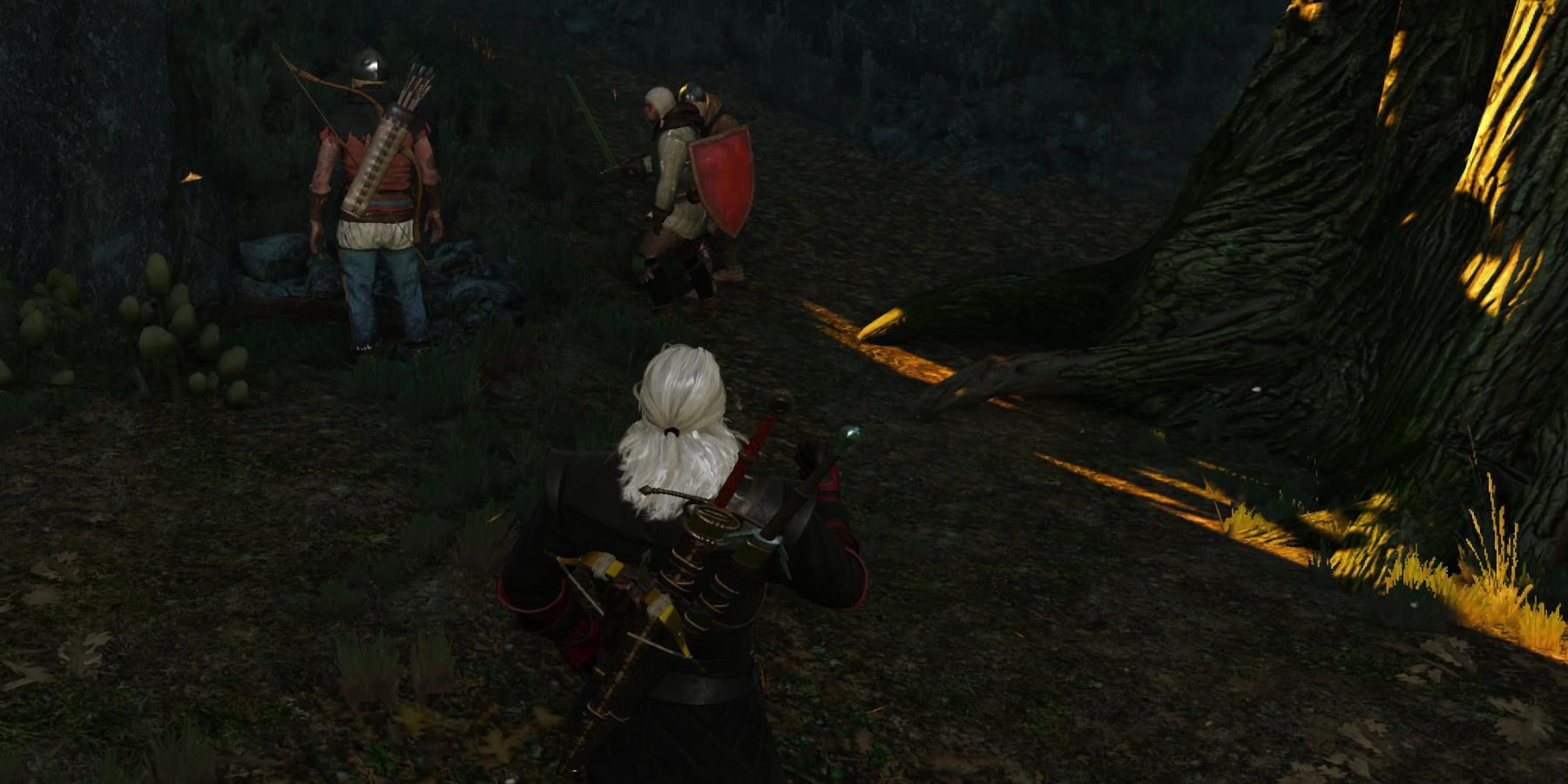 The Witcher 3 Geralt affronte les bandits