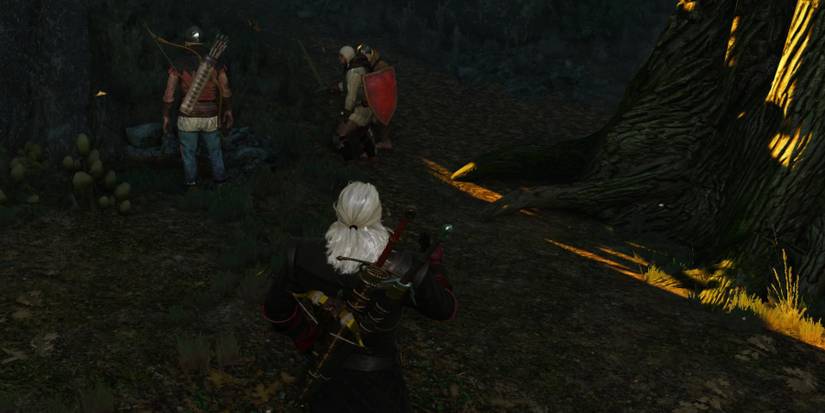 Witcher 3 Geralt encountering bandits
