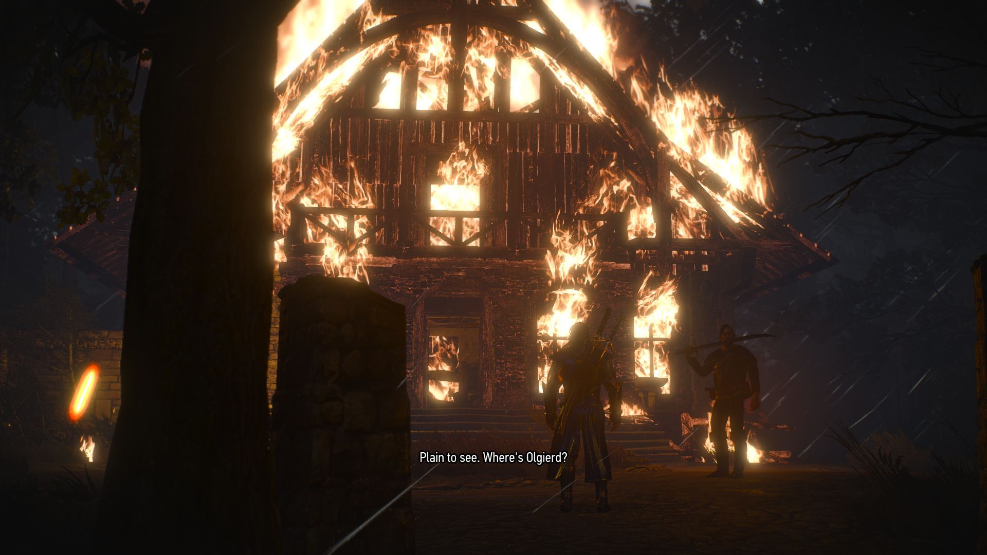 Witcher 3 Manor Burning