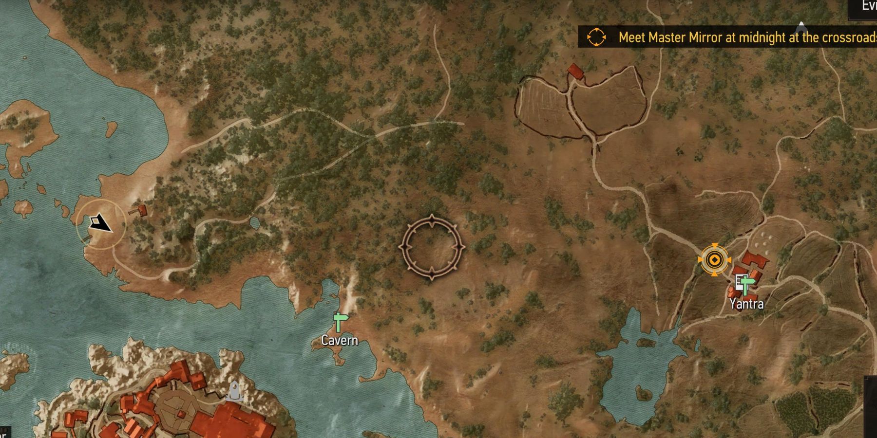 Witcher 3 Master Mirror's location on the map