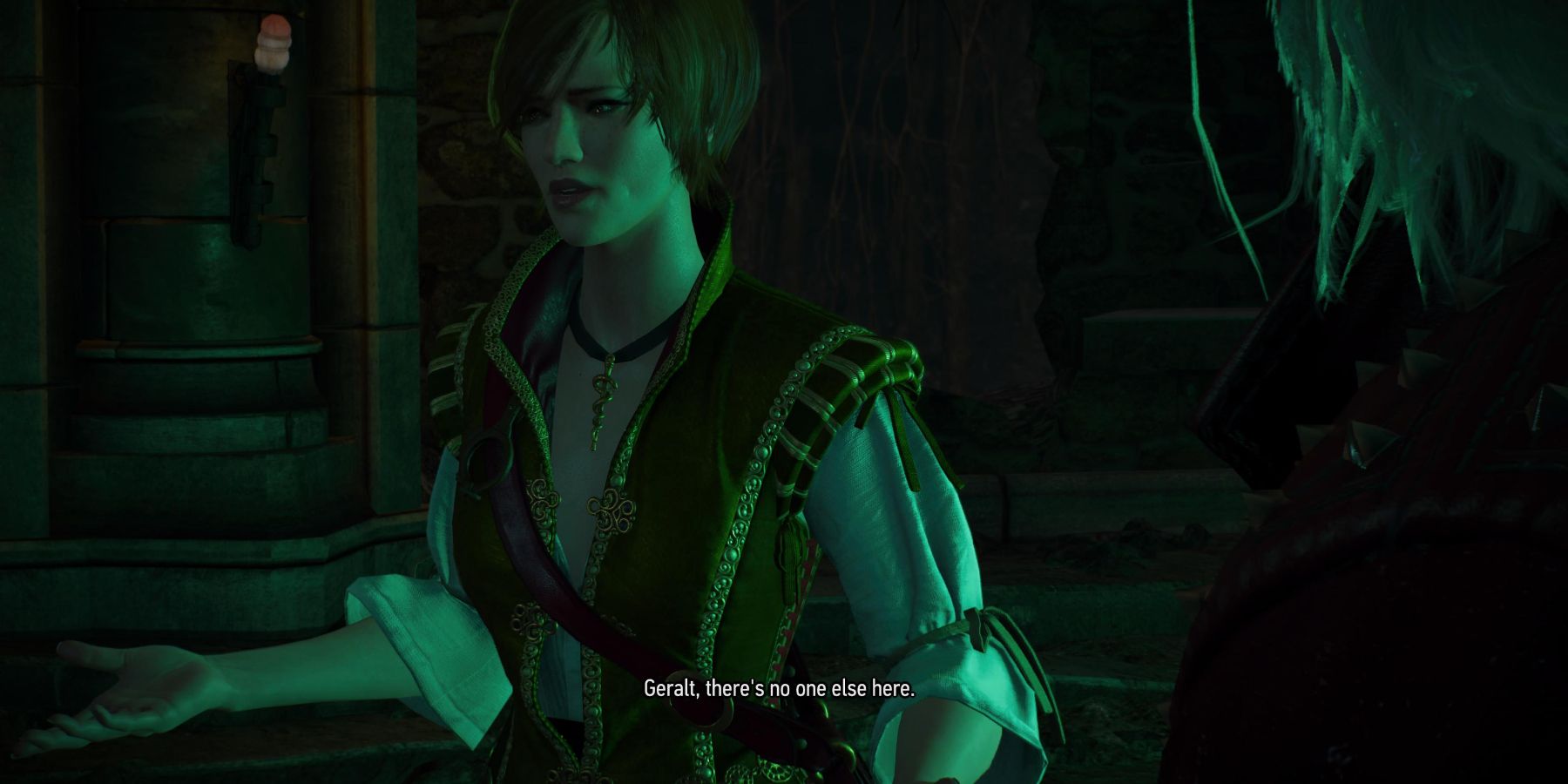 Witcher 3 - Shani confused by Vlodimir and Geralt conversation