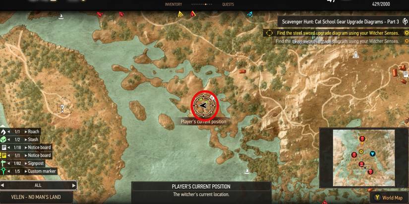 Witcher-3-Superior-Feline-Armor-Map