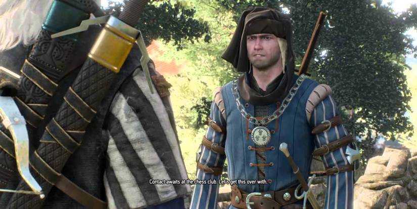 Vernon Roche talking to Geralt in the Witcher 3