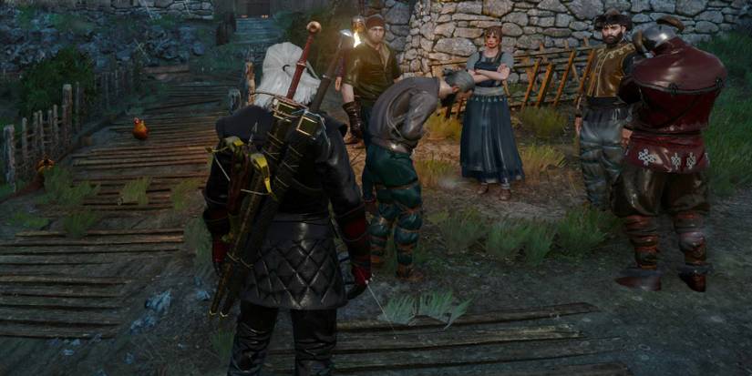 Witcher 3 villagers in Fyresdal village