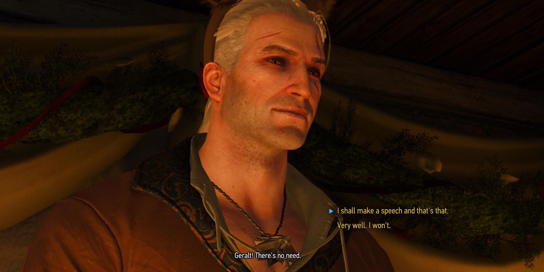 Witcher 3 - Vlodimir as Geralt about to give a speach