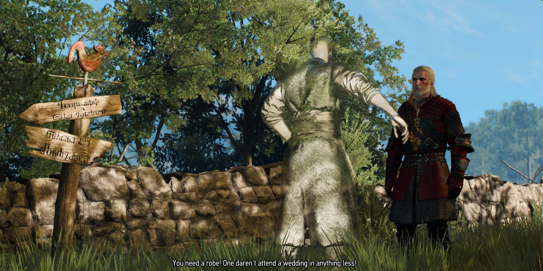 Witcher 3 - Vlodimir convincing Geralt to get new clothes