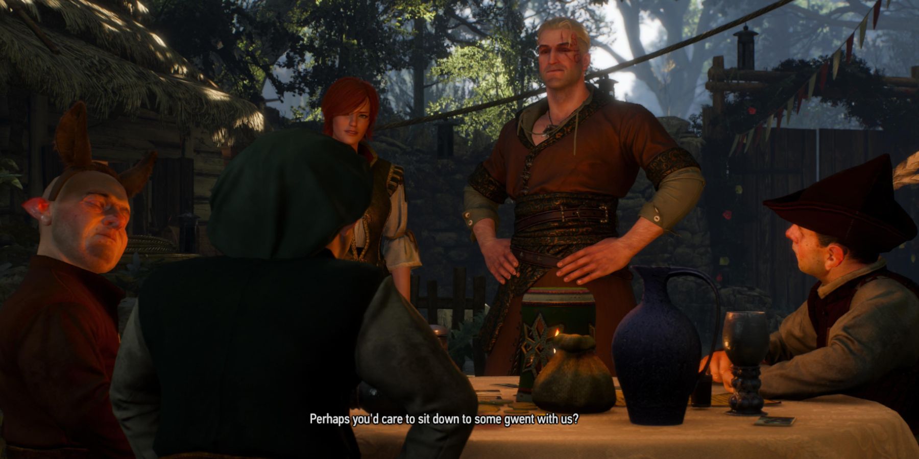 Witcher 3 - Vlodimir's as Geralt joins a game of Gwent
