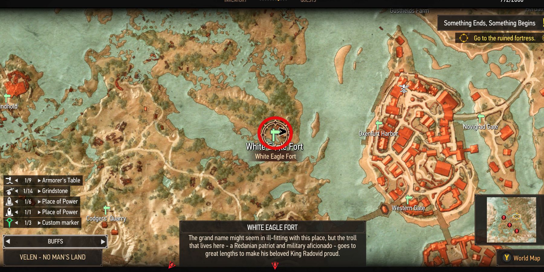 Witcher-3-White-Eagle-Fort-Map