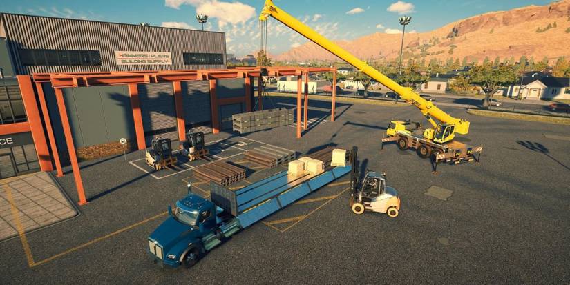 Workshop and Machinery in Construction Simulator