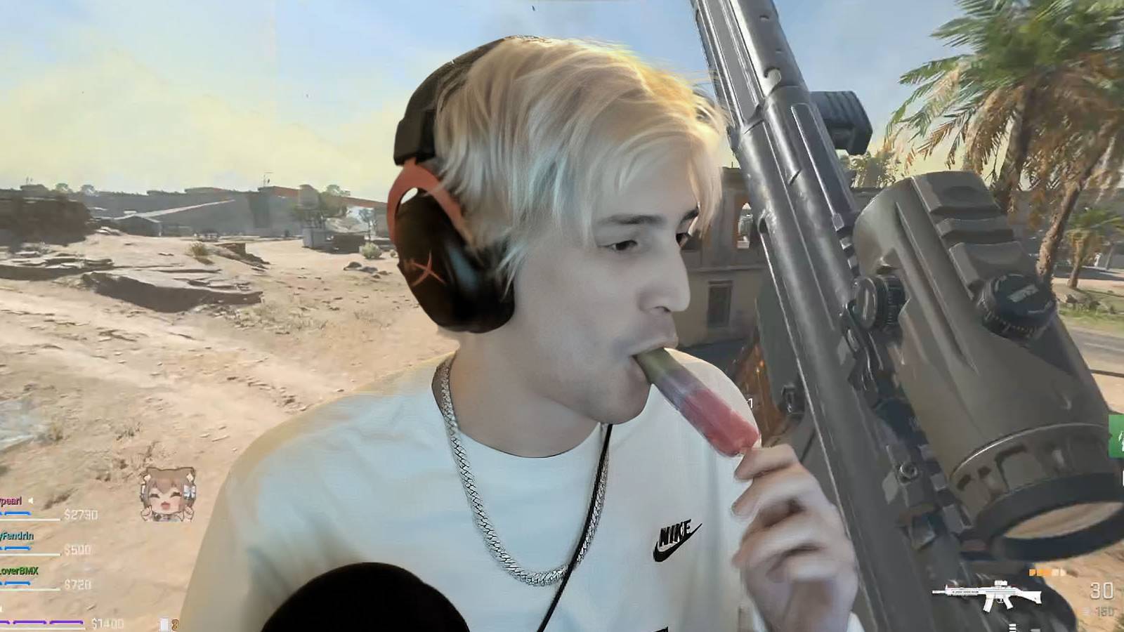 twitch streamer wasting food