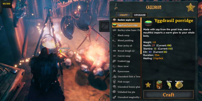 yggdrasil porridge recipe in valheim