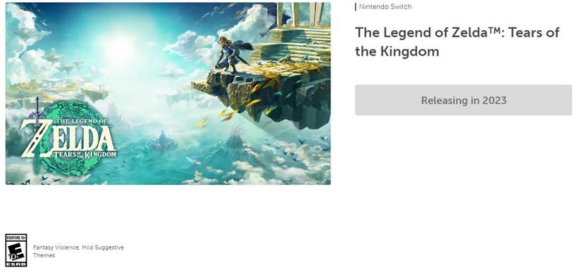 zelda tears of the kingdom esrb rating