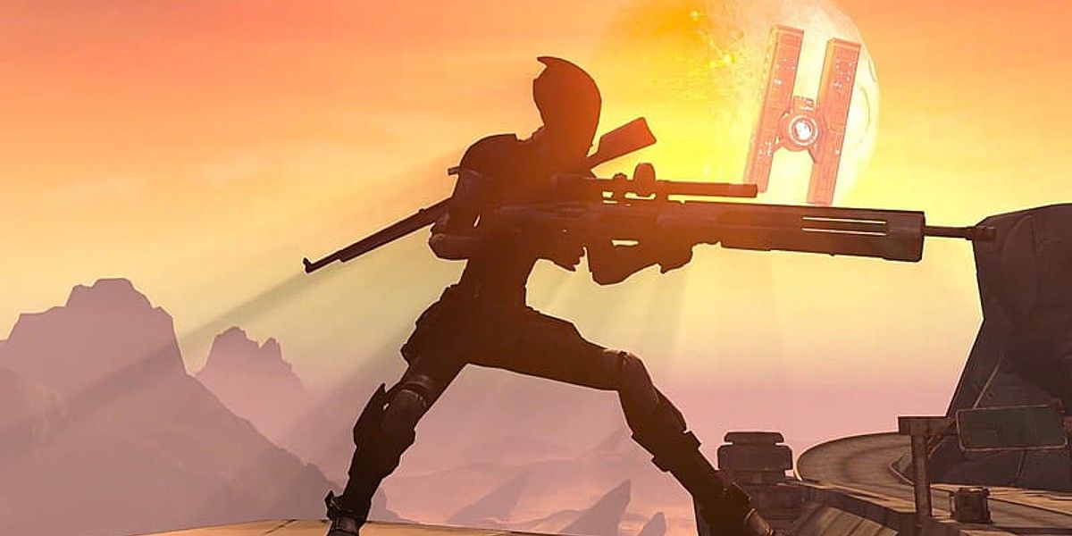 Zer0 sniping Borderlands 2 profile shot with sunset