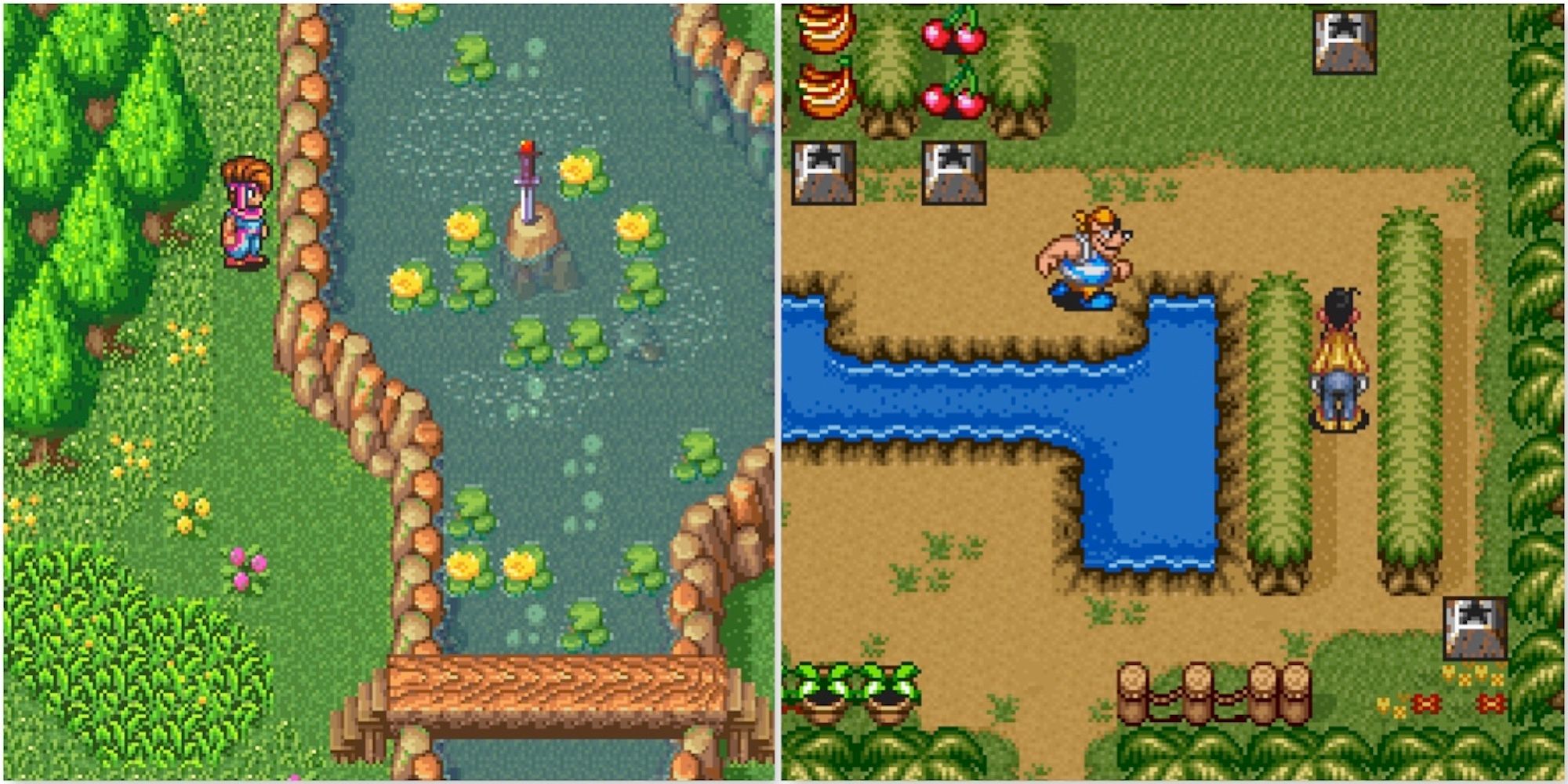 Exploring the world in Secret Of Mana and Goof Troop