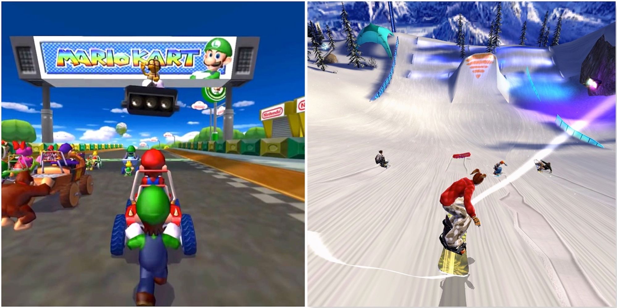 Racing in Mario Kart Double Dash and SSX 3