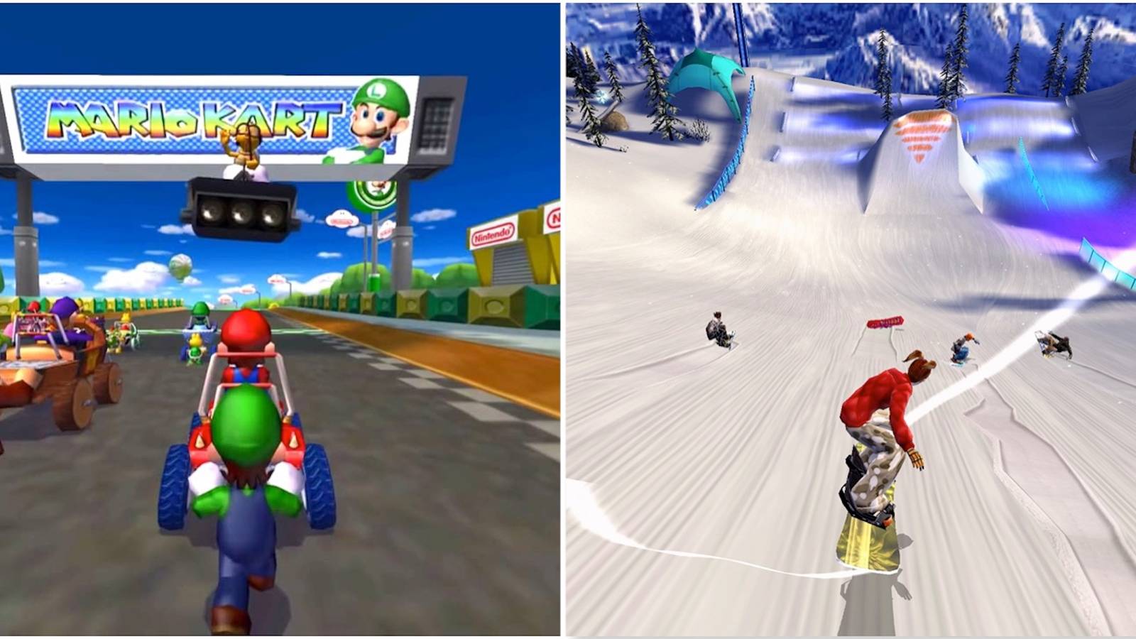 Racing in Mario Kart Double Dash and SSX 3