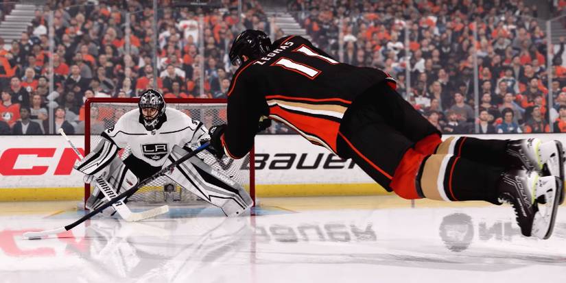 nhl 23 goalie in action 