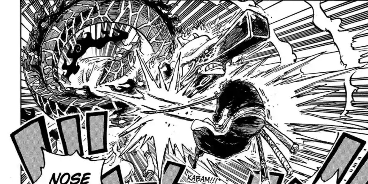 Kaku fighting Zoro