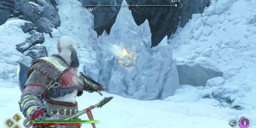 Kratos faces a gold crack in God of War Ragnarok