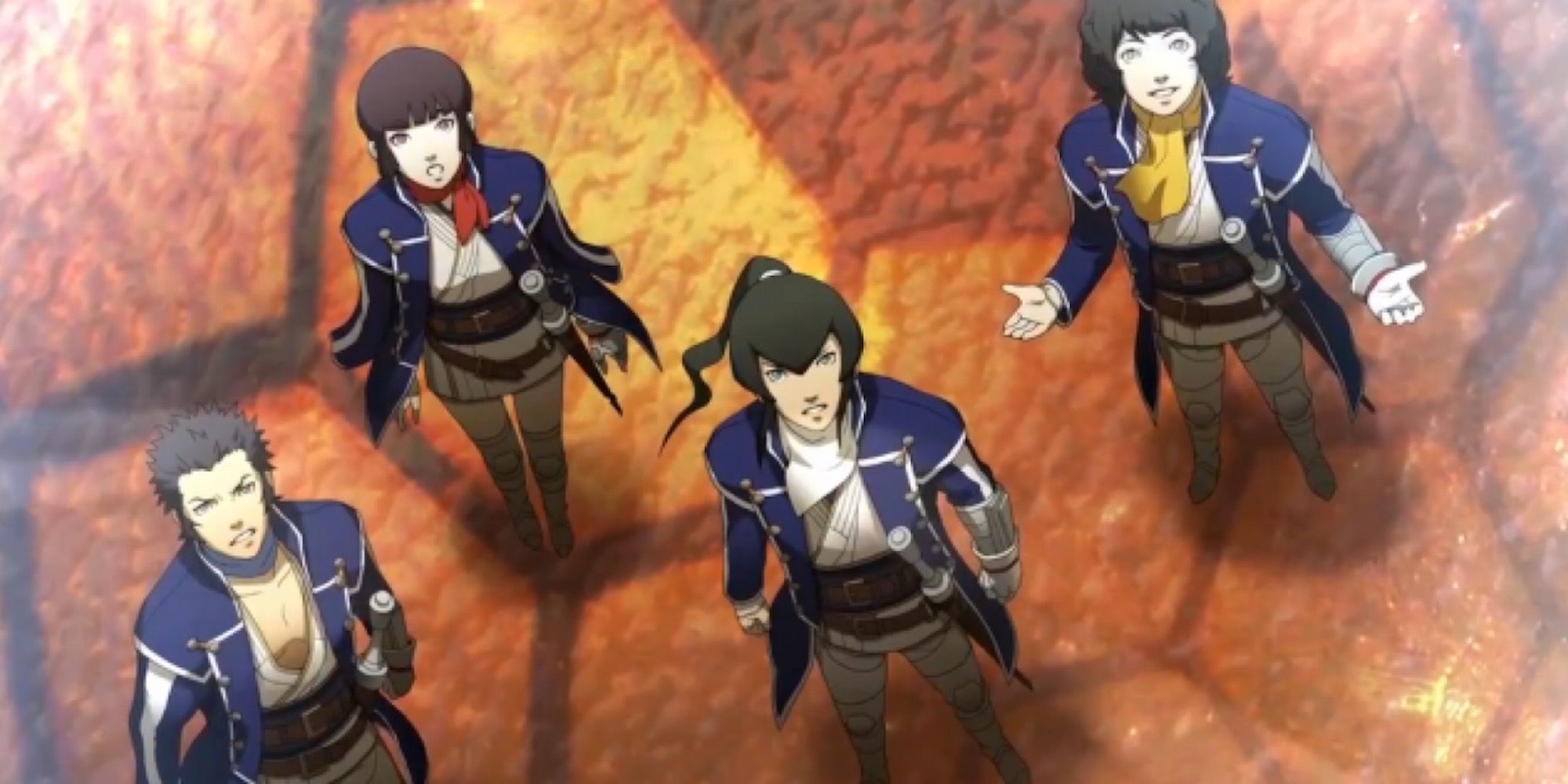 A cutscene featuring characters in Shin Megami Tensei 4