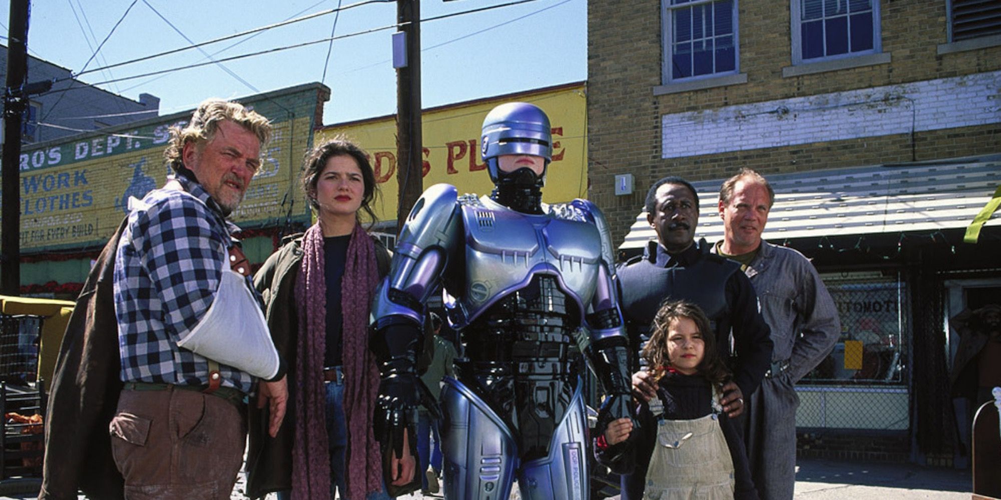 A scene featuring characters in RoboCop 3